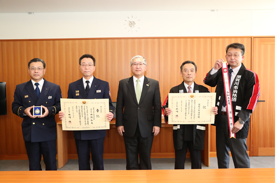 功労章『青森県消防協会上十三支部』消防署 消防士 消防官 職員